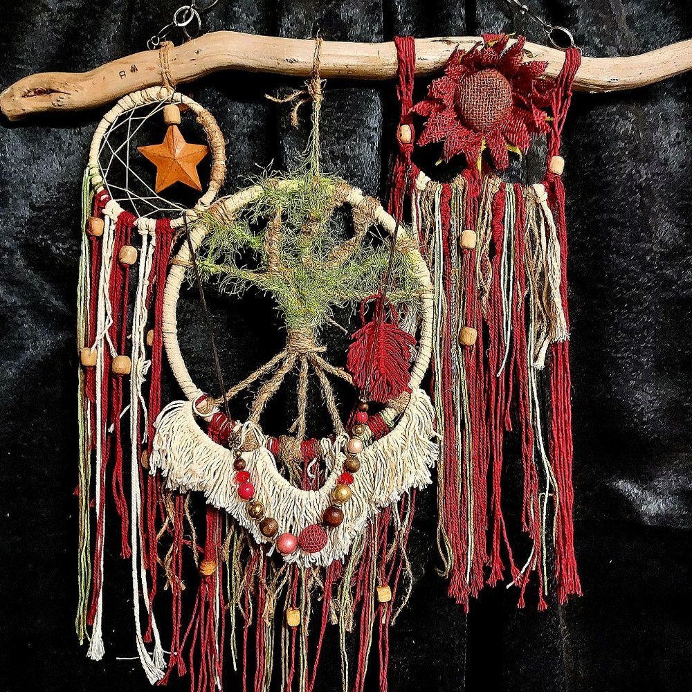 Boho macrame wall hanging decor